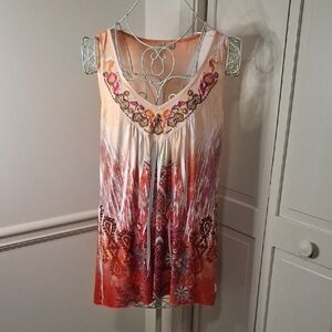 Madison Multicolor Embroidered Tank Top